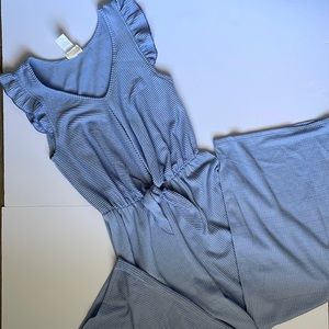 Caution To The Wind Pant Jumpsuit Powder Blue Size Medium Never Worn